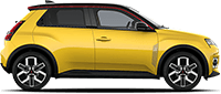 Renault 5 E-Tech electric zijkant aanzicht